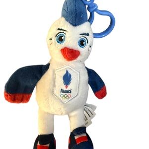 Rooster Plush Toy Keychain Official Mascot France Olympics Teams Paris 2024 Clip
